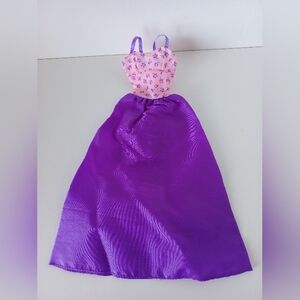 Vintage Barbie Purple And Pink Flower Dress